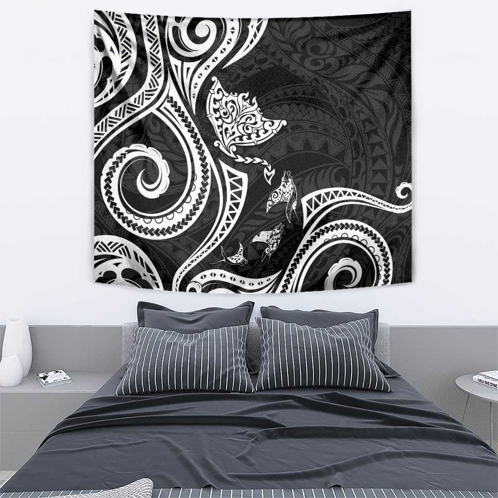 Hawaii Manta Ray Tapestry Polynesian Art Tattoo