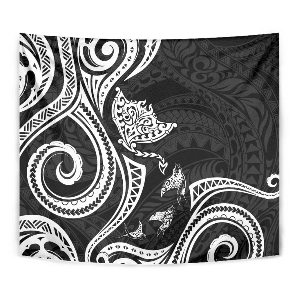 Hawaii Manta Ray Tapestry Polynesian Art Tattoo