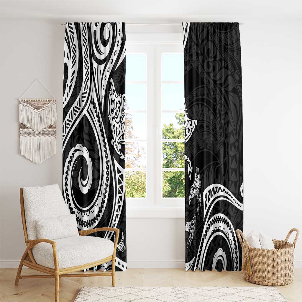 Hawaii Manta Ray Window Curtain Polynesian Art Tattoo LT05 - Polynesian Pride