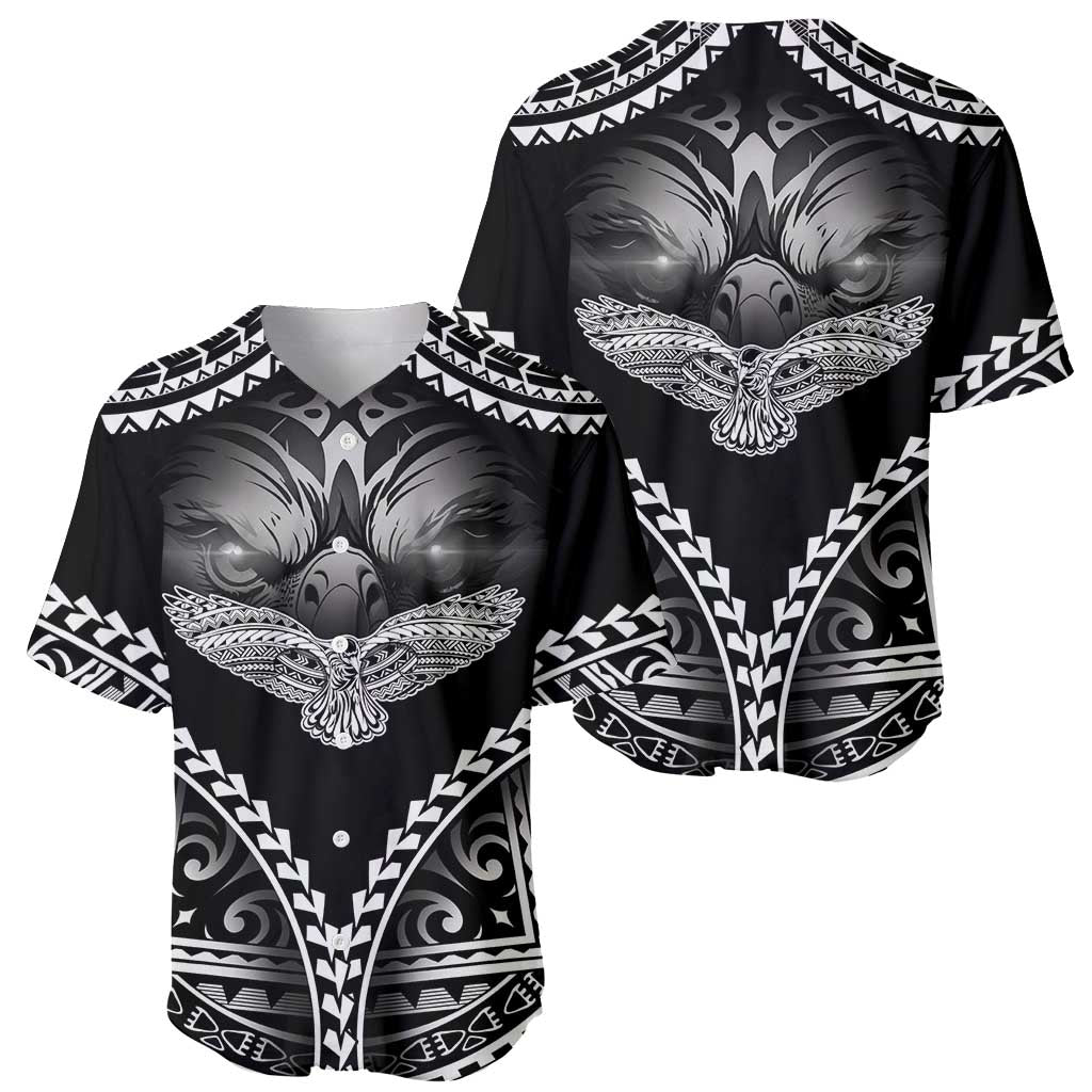 Hawaiian Hawk Baseball Jersey Polynesian Pattern Style