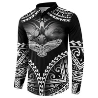 Hawaiian Hawk Button Sweatshirt Polynesian Pattern Style LT05 - Polynesian Pride
