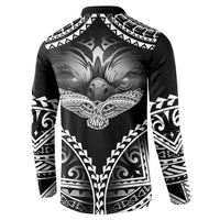 Hawaiian Hawk Button Sweatshirt Polynesian Pattern Style LT05 - Polynesian Pride
