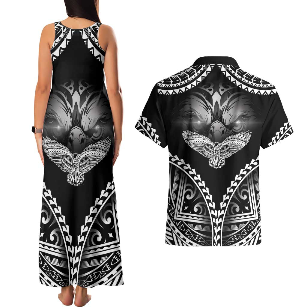 Hawaiian Hawk Couples Matching Tank Maxi Dress and Hawaiian Shirt Polynesian Pattern Style LT05 - Polynesian Pride