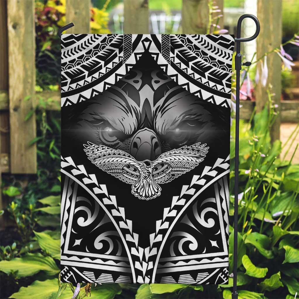 Hawaiian Hawk Garden Flag Polynesian Pattern Style LT05 Garden Flag Black - Polynesian Pride