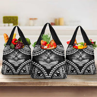 Hawaiian Hawk Grocery Bag Polynesian Pattern Style LT05 3-pack One Size Black - Polynesian Pride