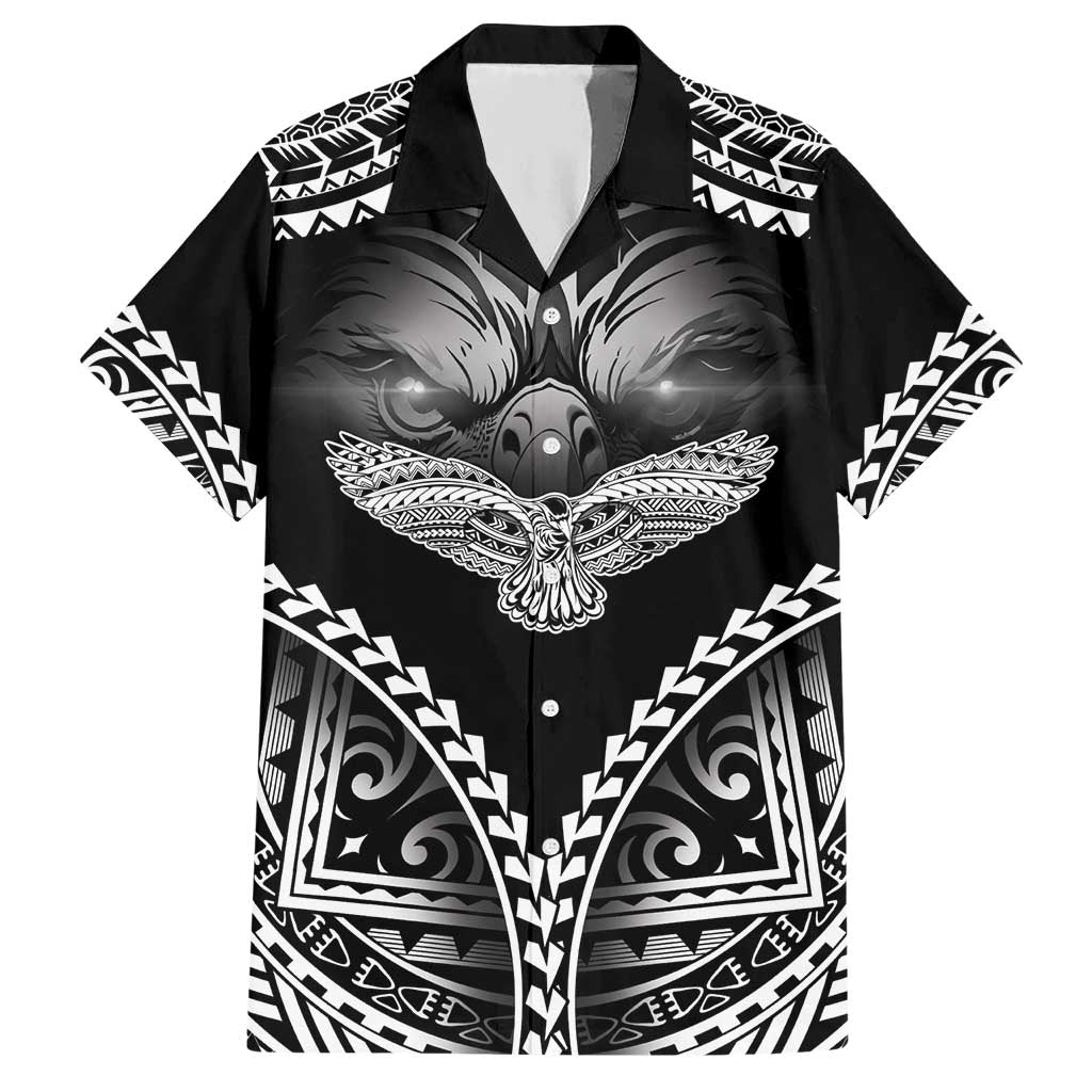 Hawaiian Hawk Hawaiian Shirt Polynesian Pattern Style LT05 Black - Polynesian Pride