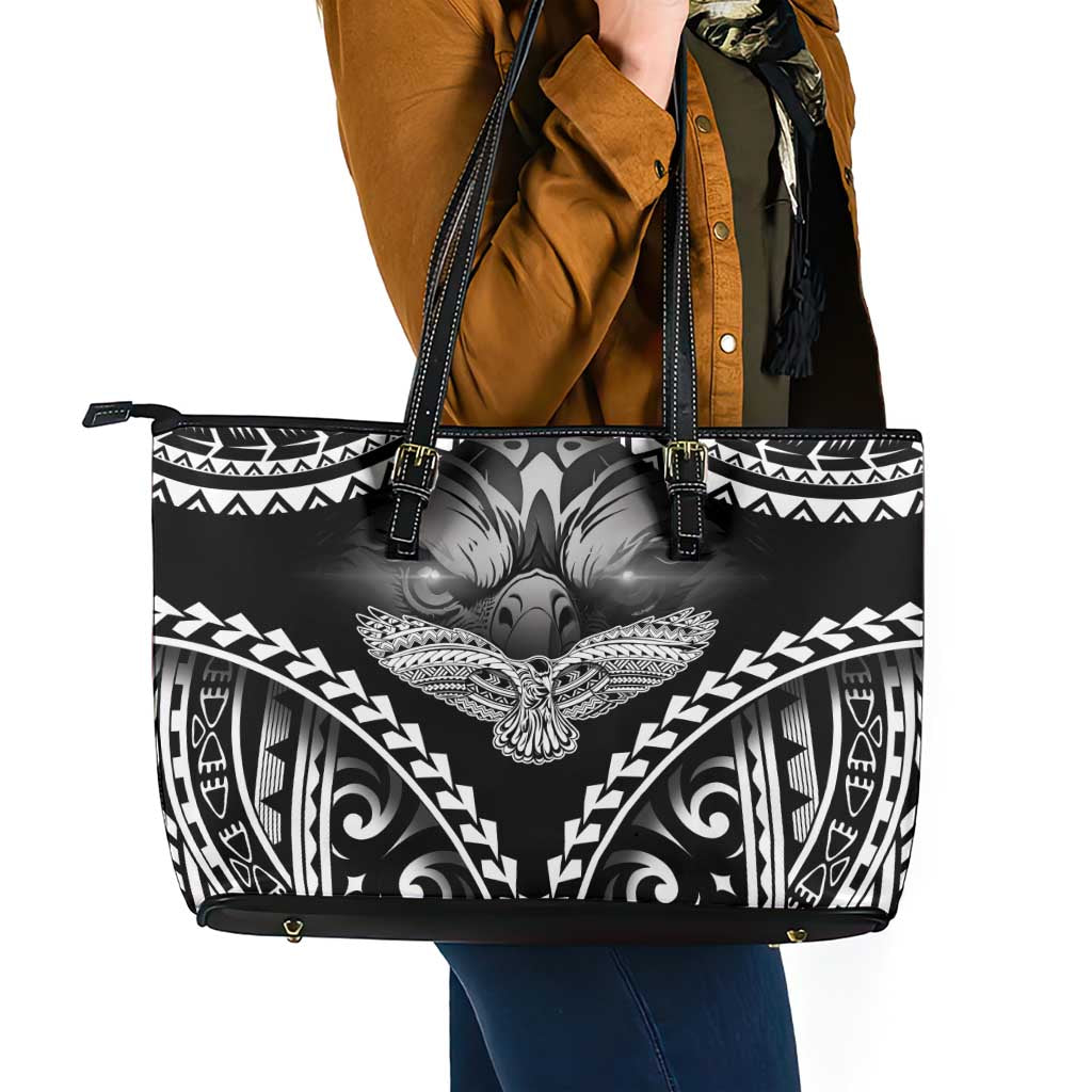 Hawaiian Hawk Leather Tote Bag Polynesian Pattern Style LT05 - Polynesian Pride