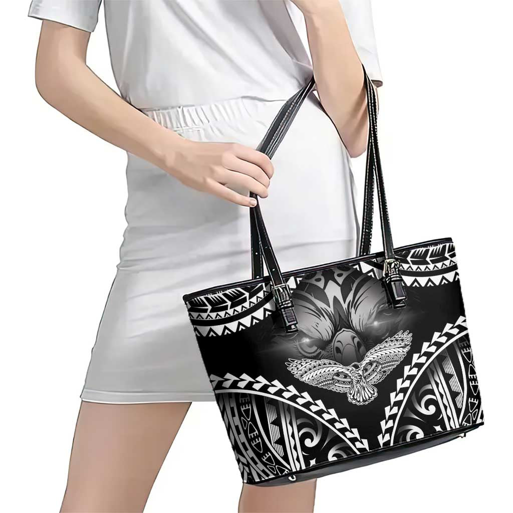 Hawaiian Hawk Leather Tote Bag Polynesian Pattern Style LT05 - Polynesian Pride