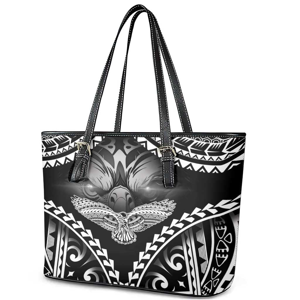 Hawaiian Hawk Leather Tote Bag Polynesian Pattern Style LT05 - Polynesian Pride