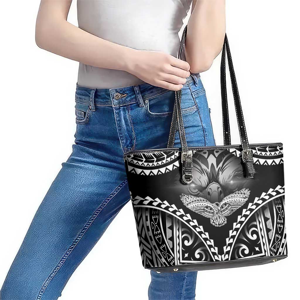 Hawaiian Hawk Leather Tote Bag Polynesian Pattern Style LT05 - Polynesian Pride