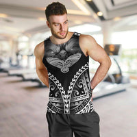 Hawaiian Hawk Men Tank Top Polynesian Pattern Style LT05 Black - Polynesian Pride