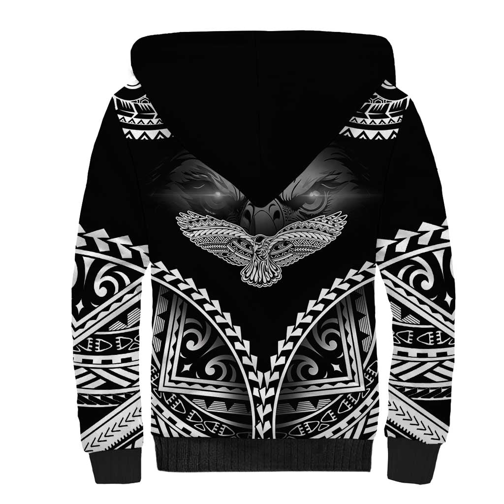 Hawaiian Hawk Sherpa Hoodie Polynesian Pattern Style LT05 - Polynesian Pride