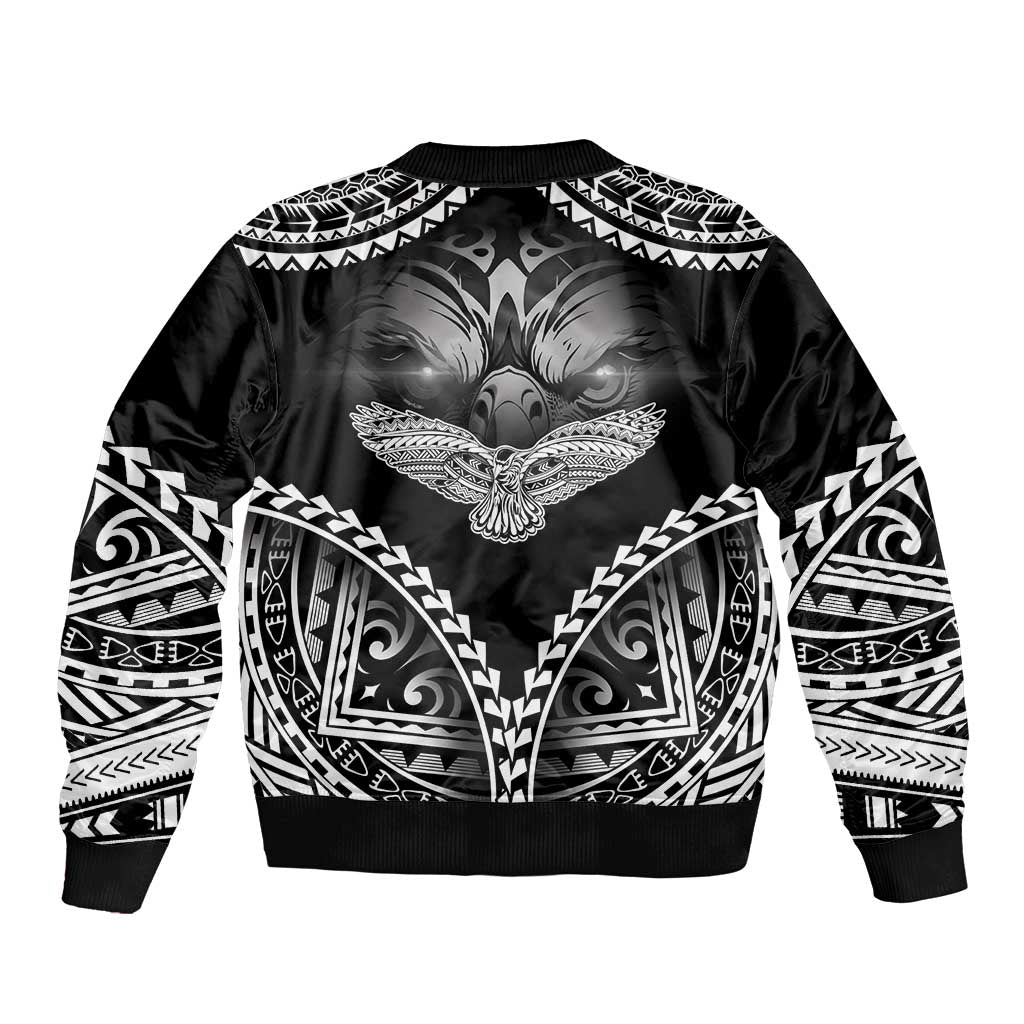 Hawaiian Hawk Sleeve Zip Bomber Jacket Polynesian Pattern Style LT05 - Polynesian Pride