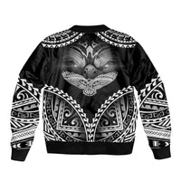 Hawaiian Hawk Sleeve Zip Bomber Jacket Polynesian Pattern Style LT05 - Polynesian Pride