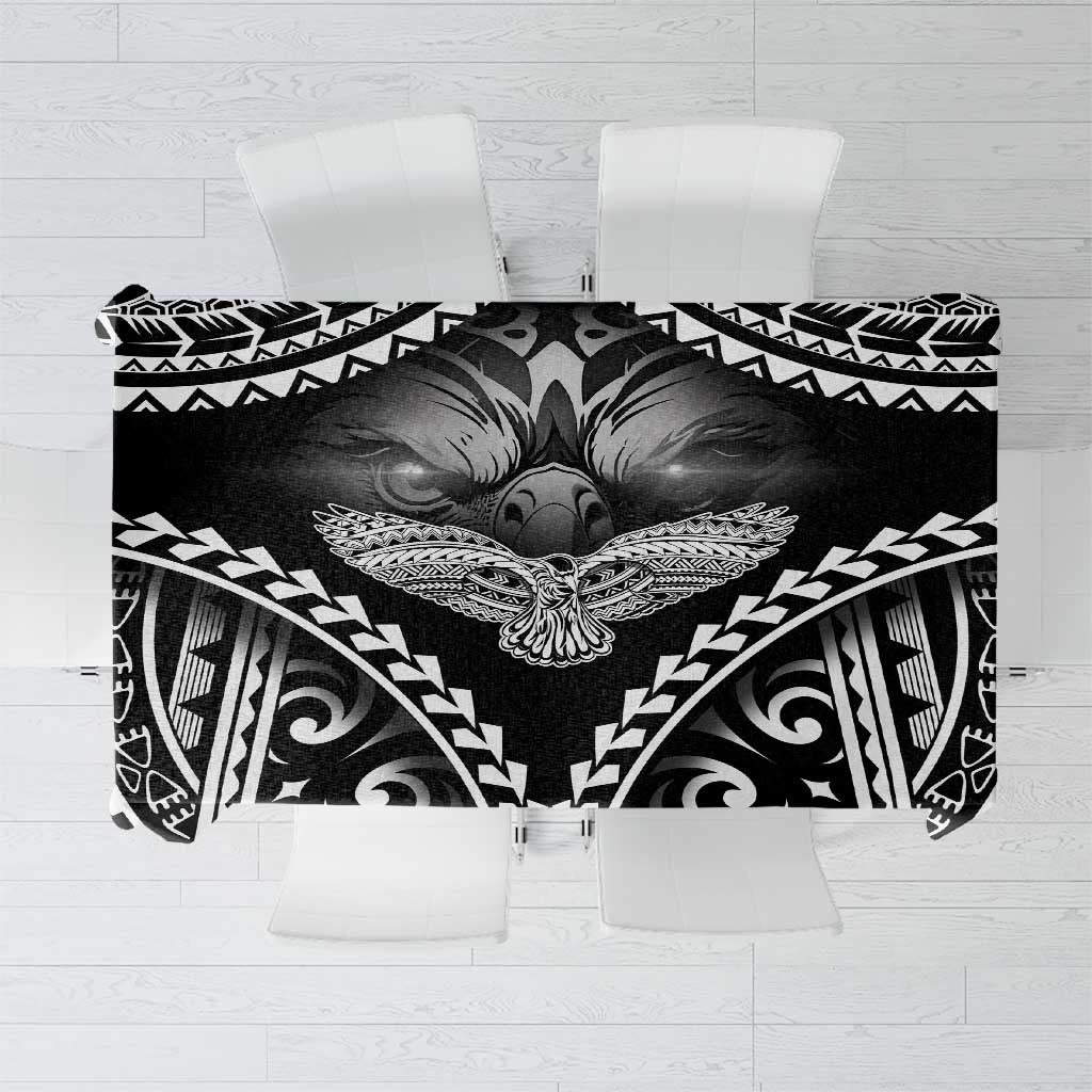 Hawaiian Hawk Tablecloth Polynesian Pattern Style LT05 Black - Polynesian Pride