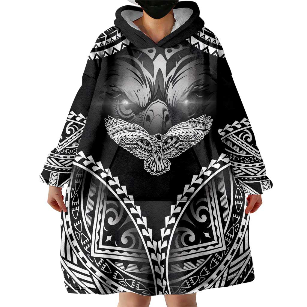 Hawaiian Hawk Wearable Blanket Hoodie Polynesian Pattern Style LT05 - Polynesian Pride