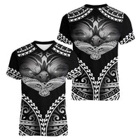 Hawaiian Hawk Women V-Neck T-Shirt Polynesian Pattern Style LT05 - Polynesian Pride