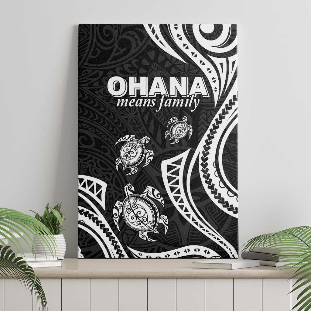 Hawaii Ohana Means Family Canvas Wall Art Sea Turtle Polynesian Style LT05 - Polynesian Pride