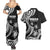 Hawaii Ohana Means Family Couples Matching Summer Maxi Dress and Hawaiian Shirt Sea Turtle Polynesian Style