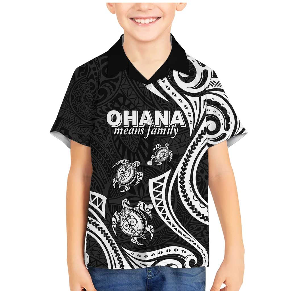 Hawaii Ohana Means Family Family Matching Mermaid Dress and Hawaiian Shirt Sea Turtle Polynesian Style
