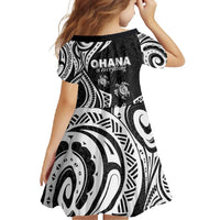 Hawaii Ohana Means Family Family Matching Off Shoulder Maxi Dress and Hawaiian Shirt Sea Turtle Polynesian Style