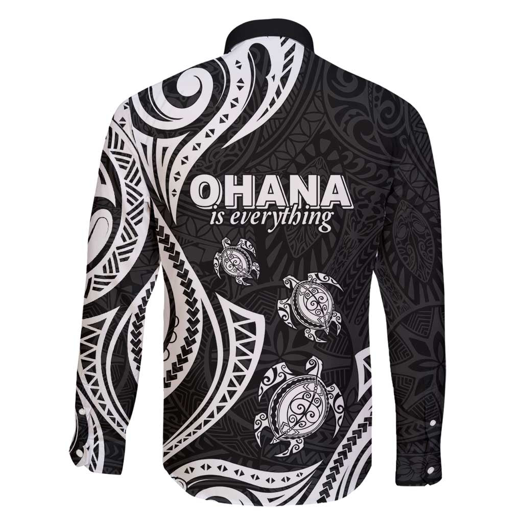 Hawaii Ohana Means Family Family Matching Puletasi and Hawaiian Shirt Sea Turtle Polynesian Style