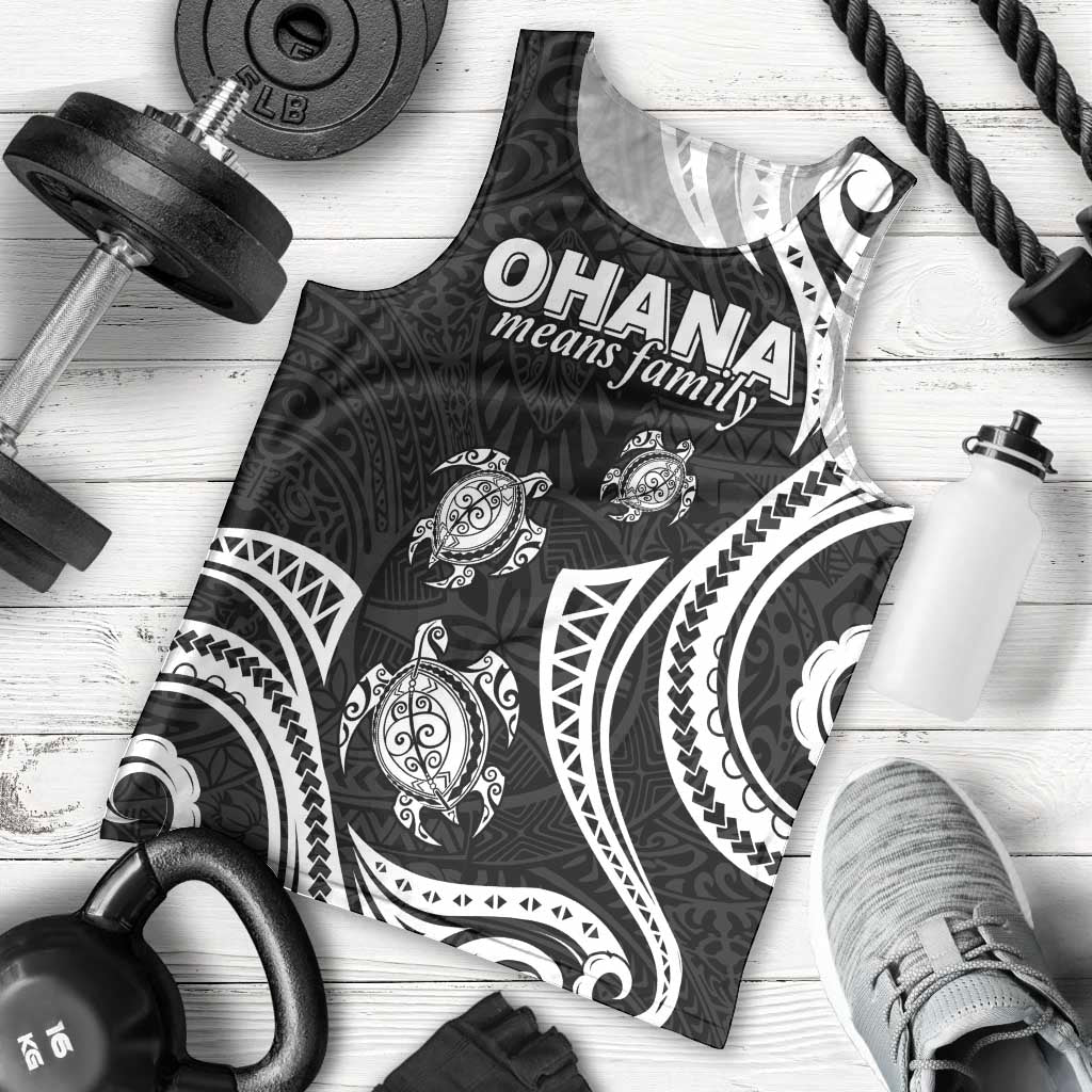 Hawaii Ohana Means Family Men Tank Top Sea Turtle Polynesian Style LT05 - Polynesian Pride