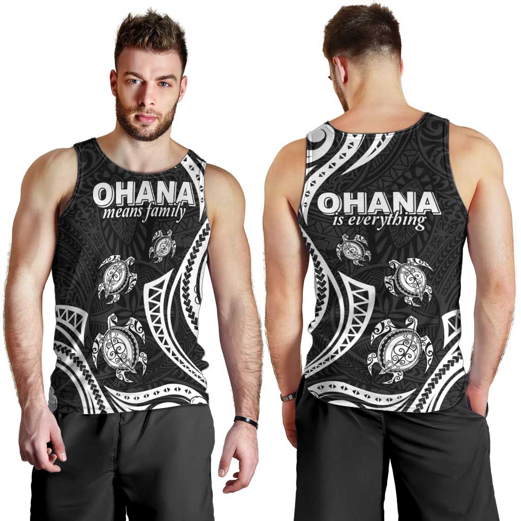 Hawaii Ohana Means Family Men Tank Top Sea Turtle Polynesian Style LT05 - Polynesian Pride