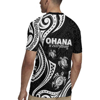 Hawaii Ohana Means Family Rugby Jersey Sea Turtle Polynesian Style LT05 - Polynesian Pride