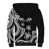 Hawaii Ohana Means Family Sherpa Hoodie Sea Turtle Polynesian Style LT05 - Polynesian Pride