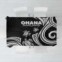 Hawaii Ohana Means Family Tablecloth Sea Turtle Polynesian Style LT05 Black - Polynesian Pride