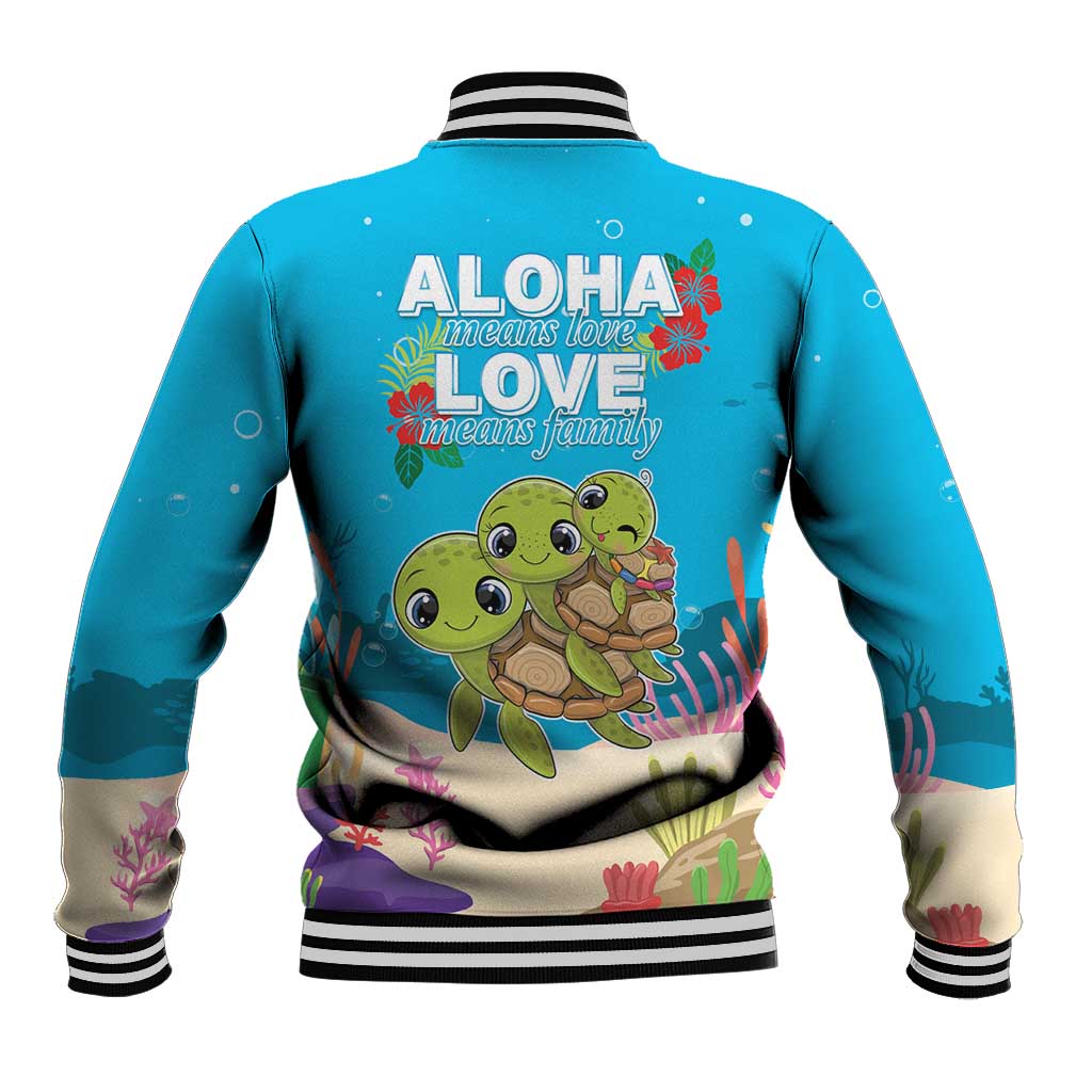 Ohana Hawaii Baseball Jacket Kawaii Family Turtle LT05 - Polynesian Pride