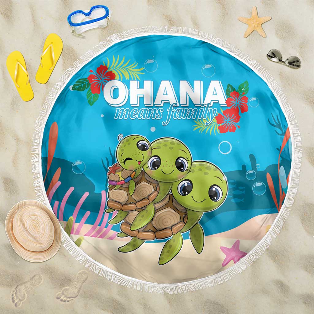 Ohana Hawaii Beach Blanket Kawaii Family Turtle