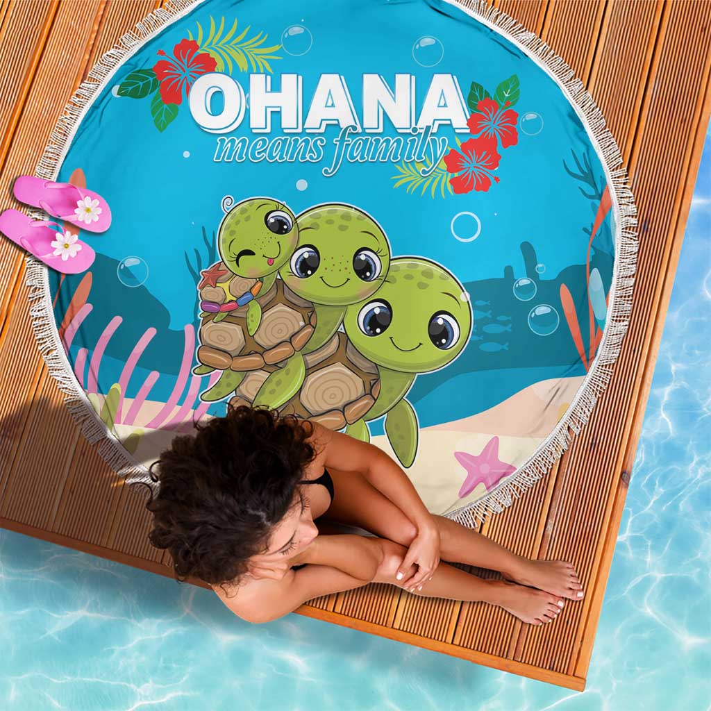 Ohana Hawaii Beach Blanket Kawaii Family Turtle LT05 - Polynesian Pride