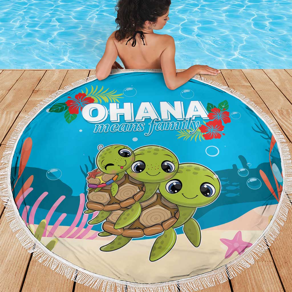 Ohana Hawaii Beach Blanket Kawaii Family Turtle LT05 - Polynesian Pride