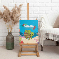 Ohana Hawaii Canvas Wall Art Kawaii Family Turtle LT05 - Polynesian Pride