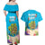 Ohana Hawaii Couples Matching Off Shoulder Maxi Dress and Hawaiian Shirt Kawaii Family Turtle