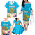 Ohana Hawaii Family Matching Off The Shoulder Long Sleeve Dress and Hawaiian Shirt Kawaii Family Turtle