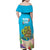 Ohana Hawaii Family Matching Off Shoulder Maxi Dress and Hawaiian Shirt Kawaii Family Turtle