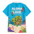 Ohana Hawaii Family Matching Off Shoulder Short Dress and Hawaiian Shirt Kawaii Family Turtle