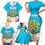 Ohana Hawaii Family Matching Short Sleeve Bodycon Dress and Hawaiian Shirt Kawaii Family Turtle