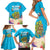 Ohana Hawaii Family Matching Short Sleeve Bodycon Dress and Hawaiian Shirt Kawaii Family Turtle