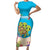 Ohana Hawaii Family Matching Short Sleeve Bodycon Dress and Hawaiian Shirt Kawaii Family Turtle