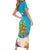 Ohana Hawaii Family Matching Short Sleeve Bodycon Dress and Hawaiian Shirt Kawaii Family Turtle