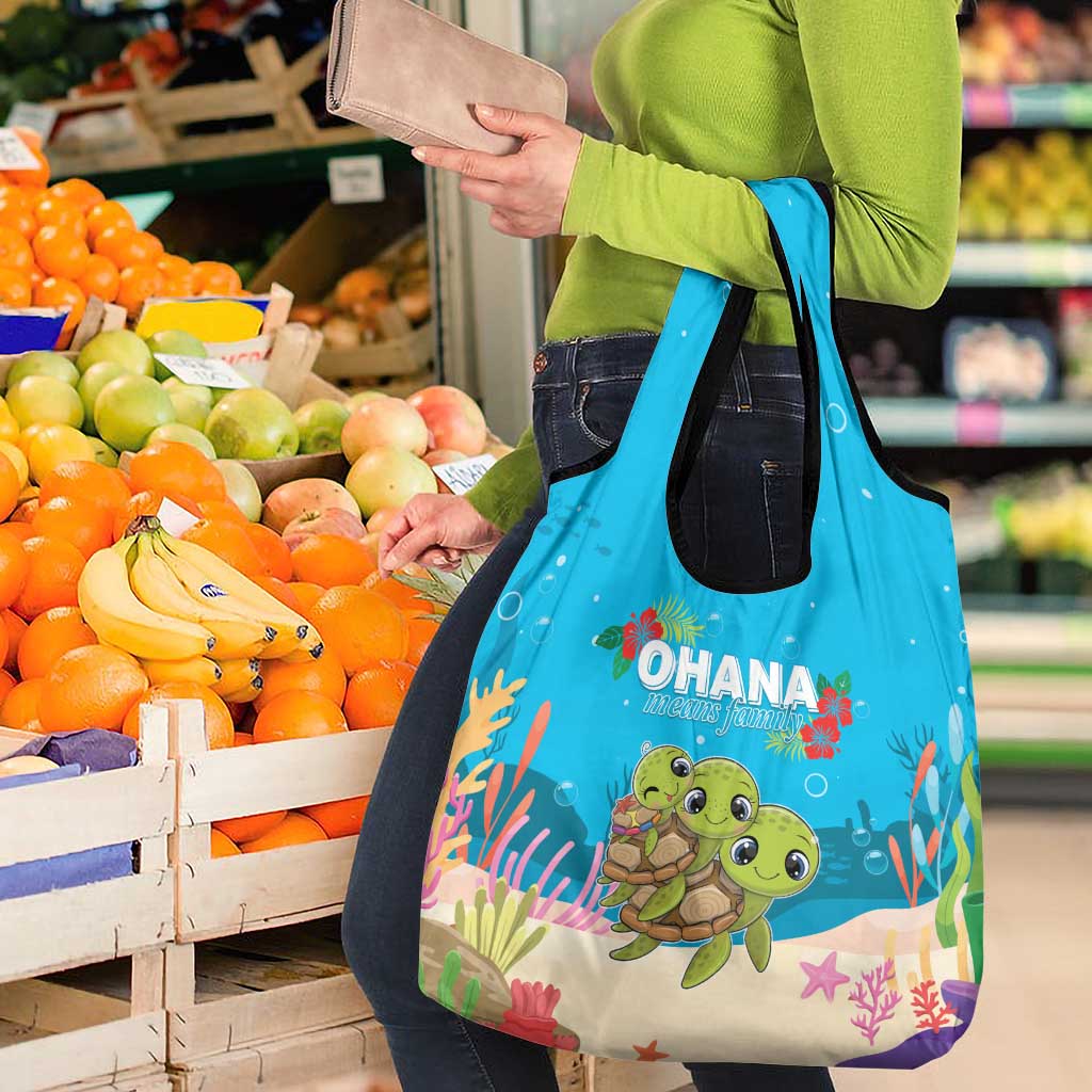 Ohana Hawaii Grocery Bag Kawaii Family Turtle LT05 - Polynesian Pride