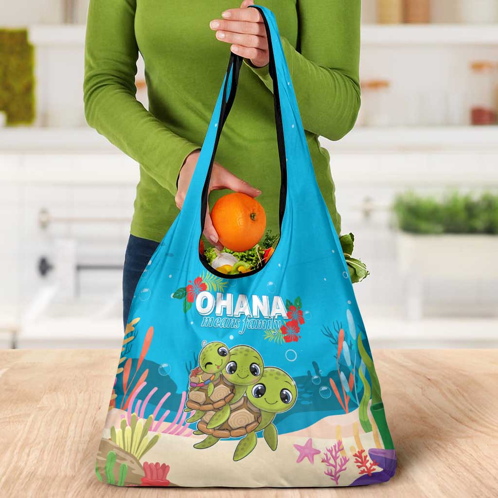 Ohana Hawaii Grocery Bag Kawaii Family Turtle LT05 - Polynesian Pride