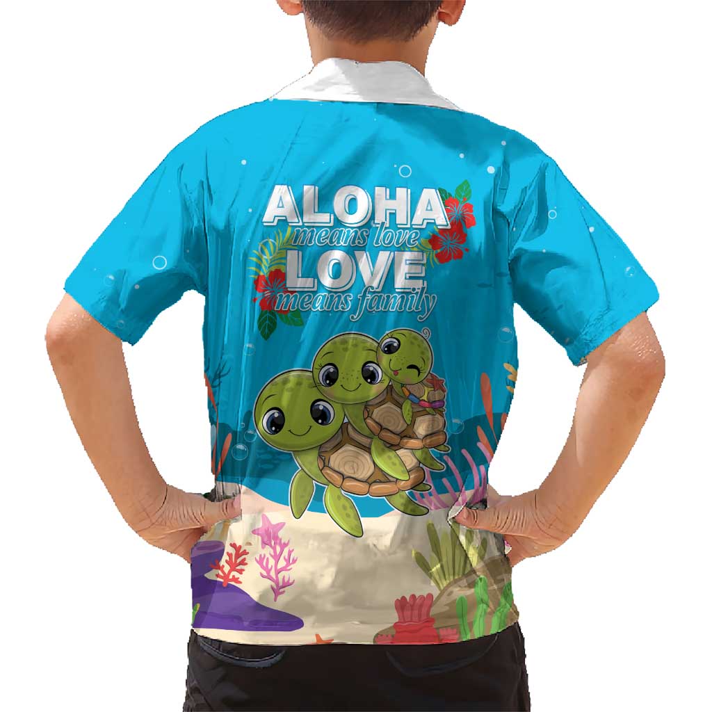 Ohana Hawaii Hawaiian Shirt Kawaii Family Turtle LT05 - Polynesian Pride
