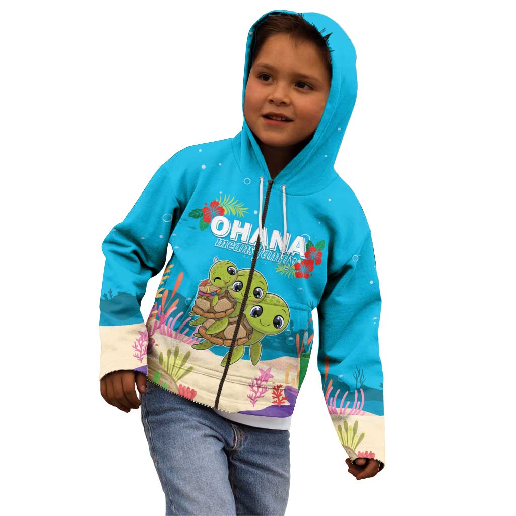 Ohana Hawaii Kid Hoodie Kawaii Family Turtle