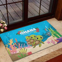 Ohana Hawaii Rubber Doormat Kawaii Family Turtle LT05 - Polynesian Pride