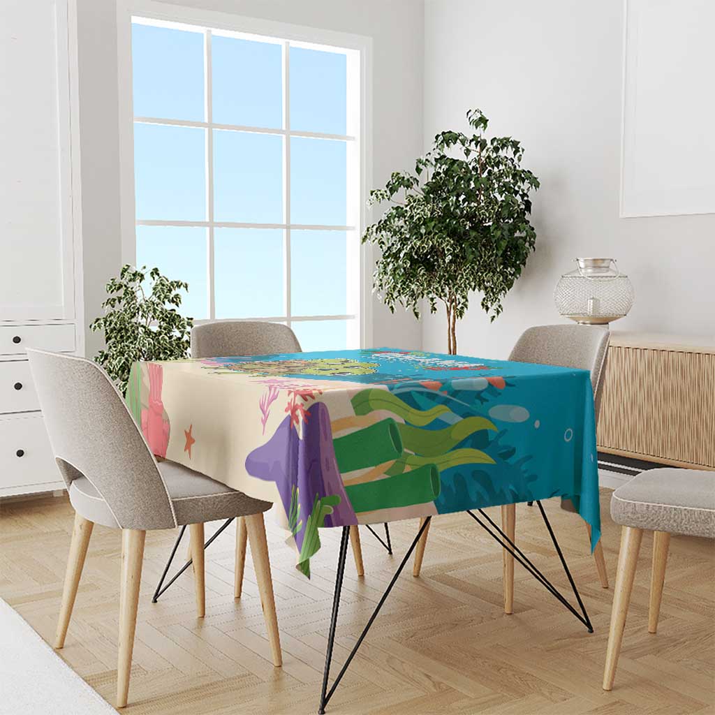 Ohana Hawaii Tablecloth Kawaii Family Turtle LT05 - Polynesian Pride